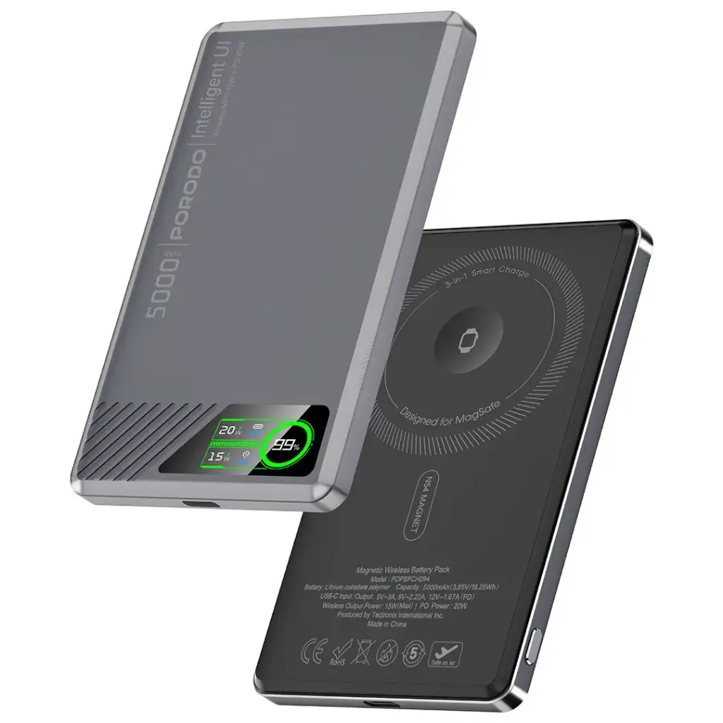 پاوربانک باریک بیسیم پرودو 5K