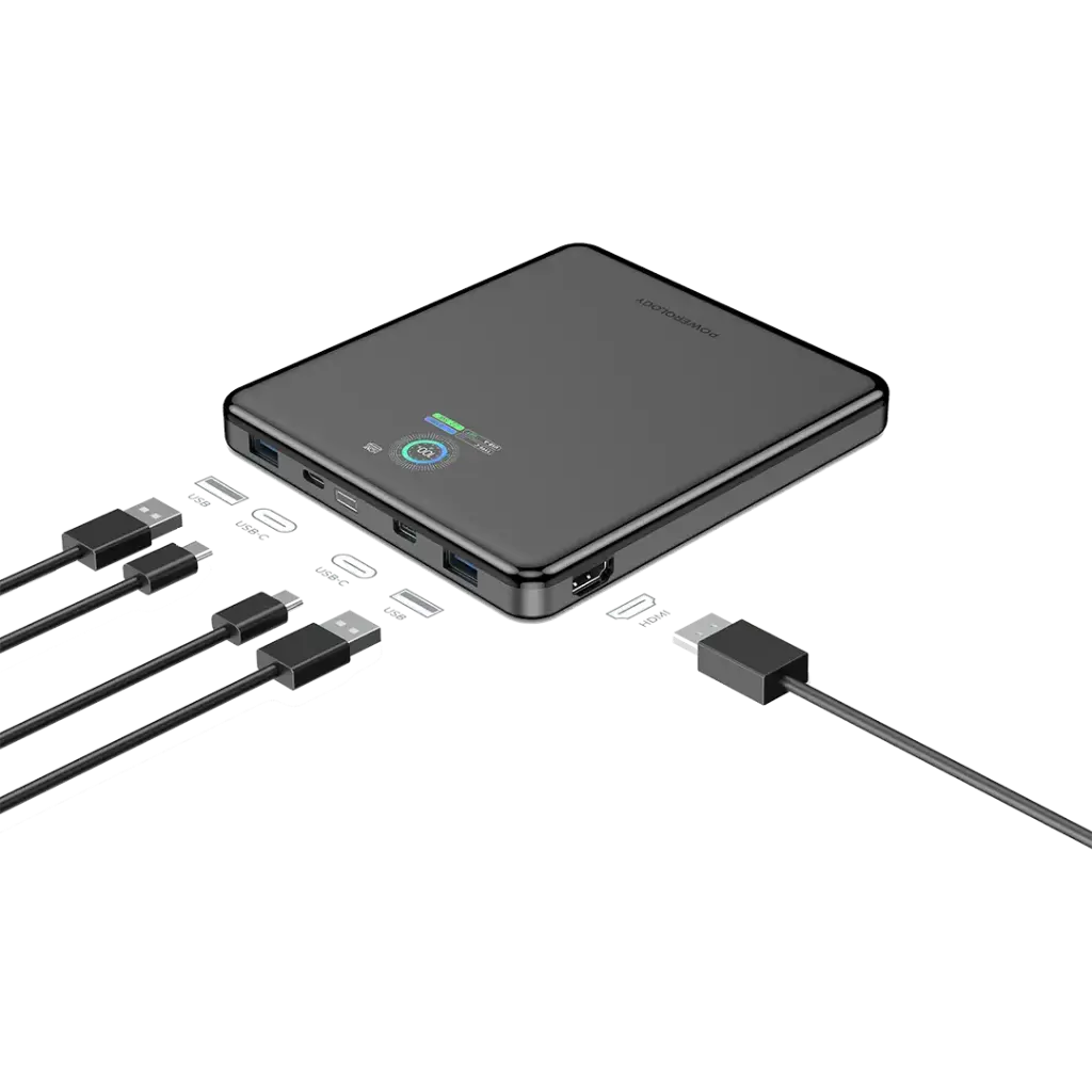 پاوربانک انتقال تصویر و هاب HMDI 4K نمایشگردار پاورولوژی