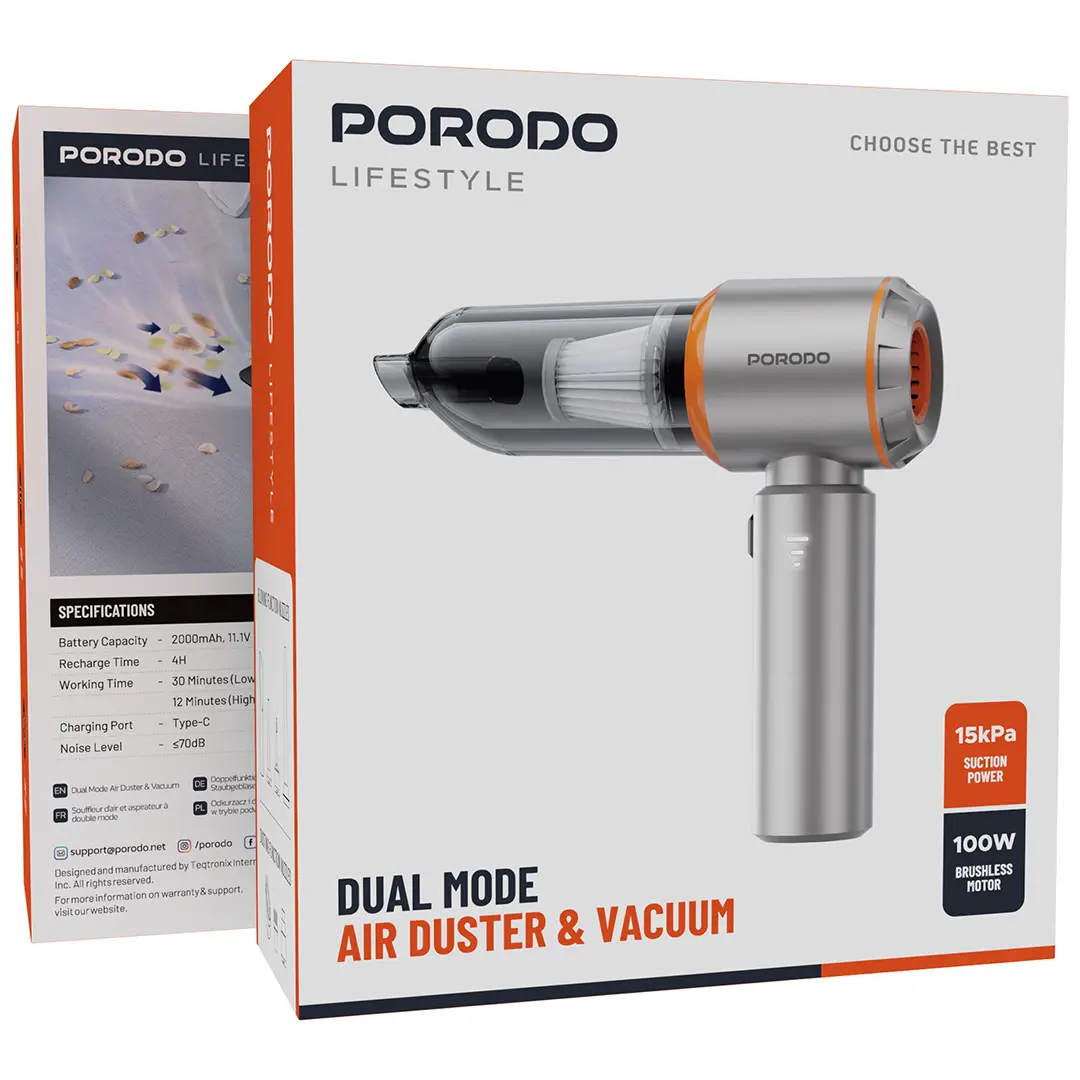 جارو شارژی و دمنده دوال مود پرودو Porodo Dual Mode - تصویر 2