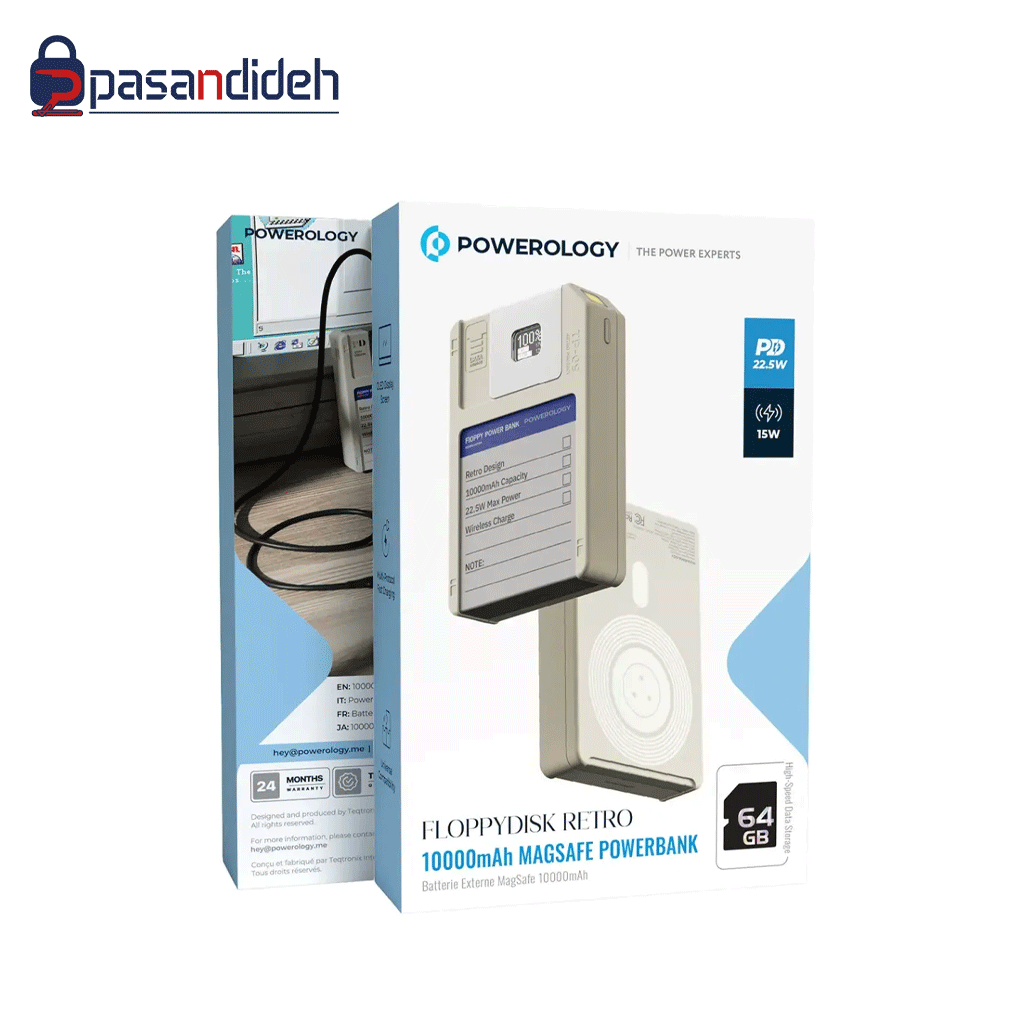 پاوربانک 10000mah به همراه 64G حافظه پاورولوژی مدل Powerology PPBCHA97