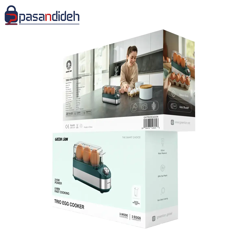 تخم مرغ آبپزکن گرین لاین مدل Green lion TRIO EGG COOCKER