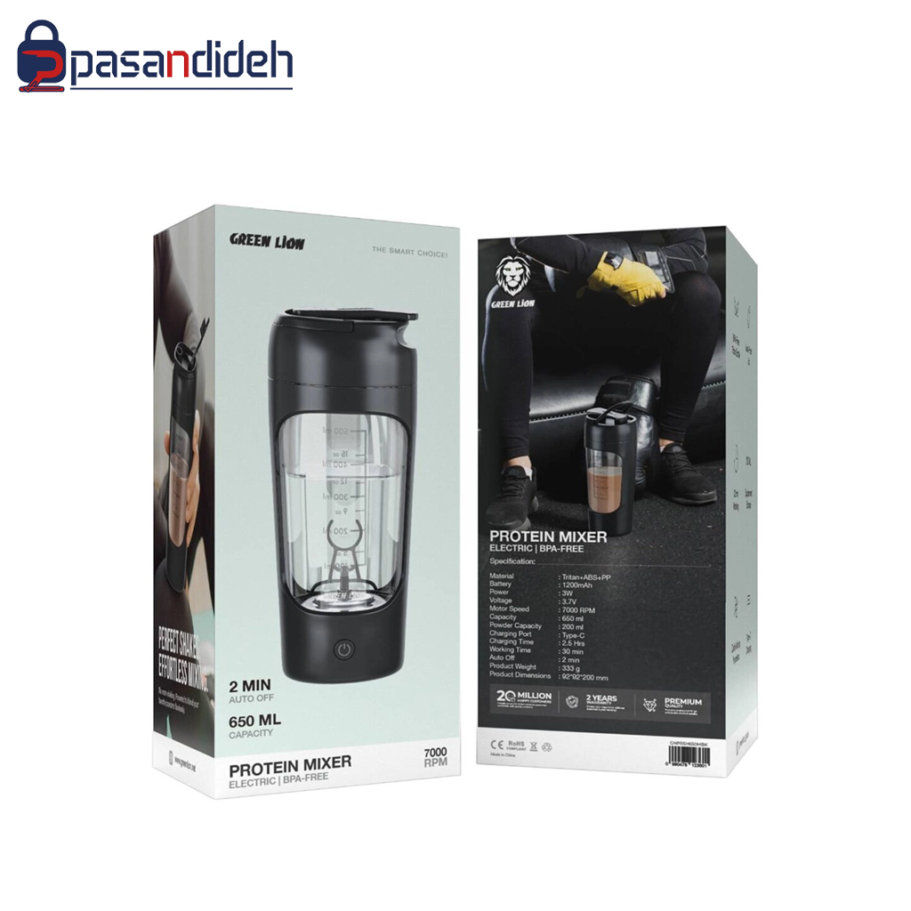 میکسر پروتئین قابل حمل گرین لاین مدل Protein Mixer 650mL GNPRSH650M