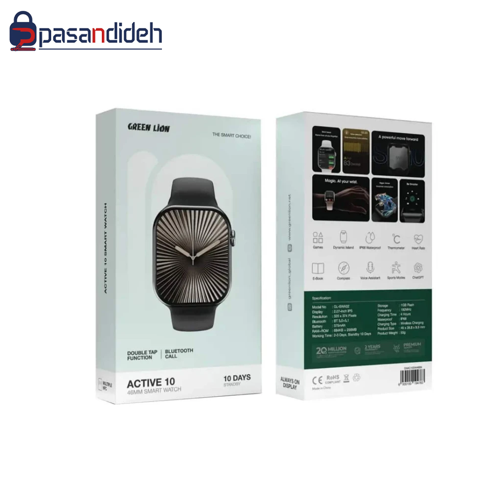 ساعت هوشمند گرین لاین مدل Green lion ACTIVE 10