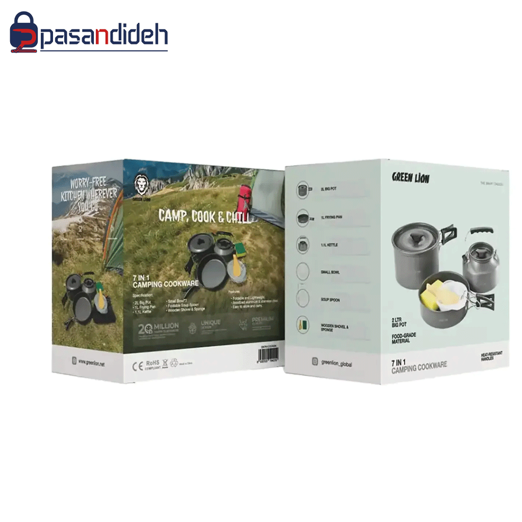 ست آشپزخانه کمپینگ گرین‌لاین Green lion 7 in 1 - تصویر 2