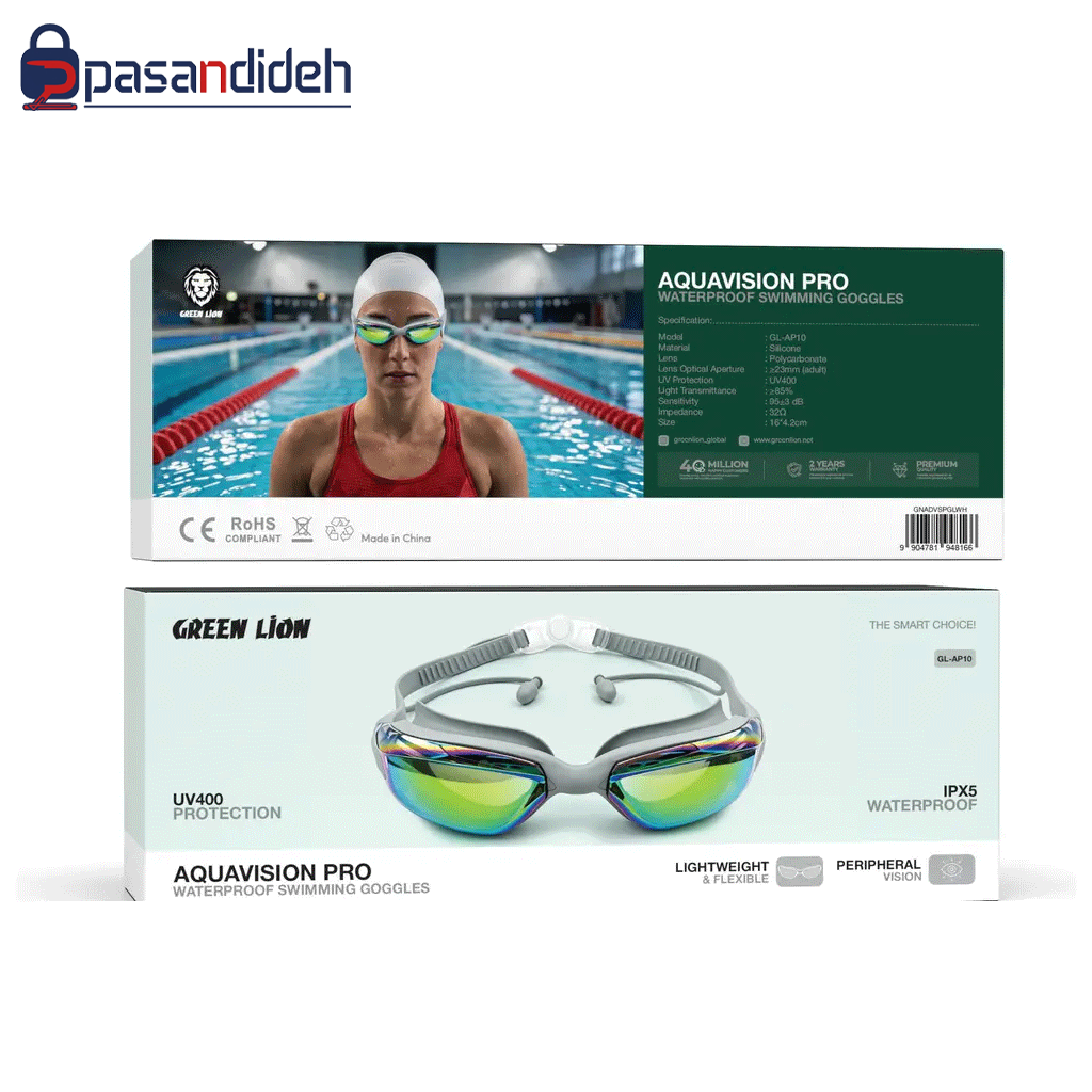 عینک شنا گرین لاین مدل Green lion AQUA VISION SWIMMING GOGGLE - تصویر 2